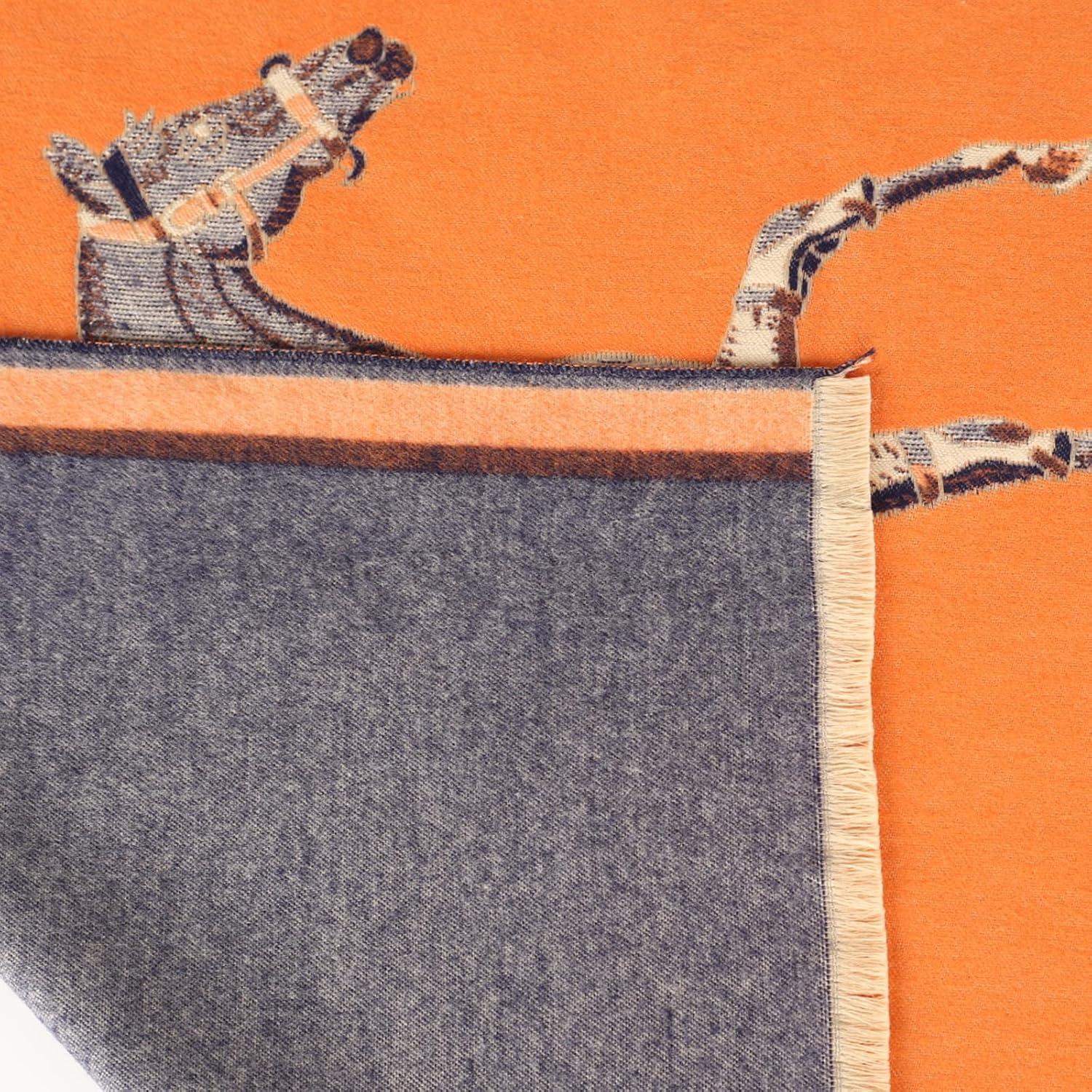 imageEXTREE Womens Scarf Pashmina Shawls and Wraps for Evening Dress Bridesmaid Wedding Bridal Winter Warm Long Large ScarvesMixu Junma Orange