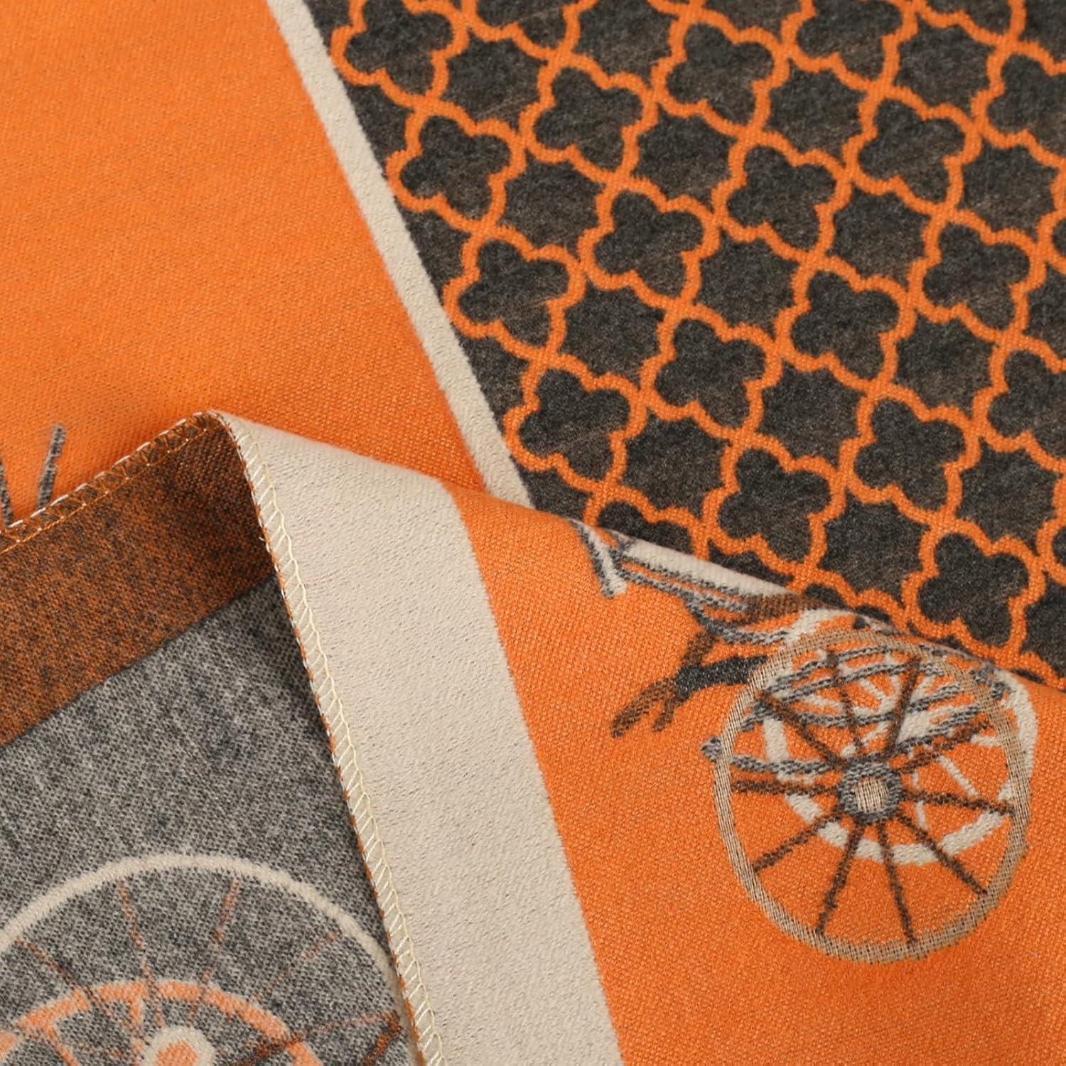 imageEXTREE Womens Scarf Pashmina Shawls and Wraps for Evening Dress Bridesmaid Wedding Bridal Winter Warm Long Large ScarvesOrange