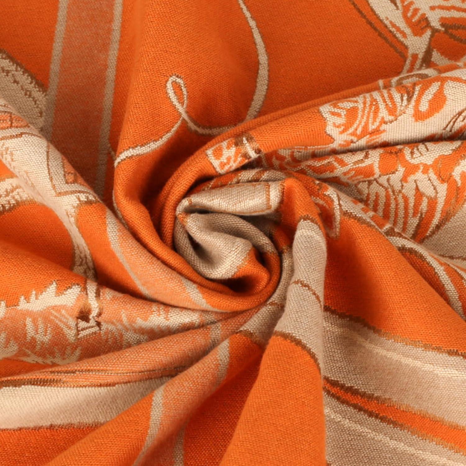 imageEXTREE Womens Scarf Pashmina Shawls and Wraps for Evening Dress Bridesmaid Wedding Bridal Winter Warm Long Large ScarvesOrange One