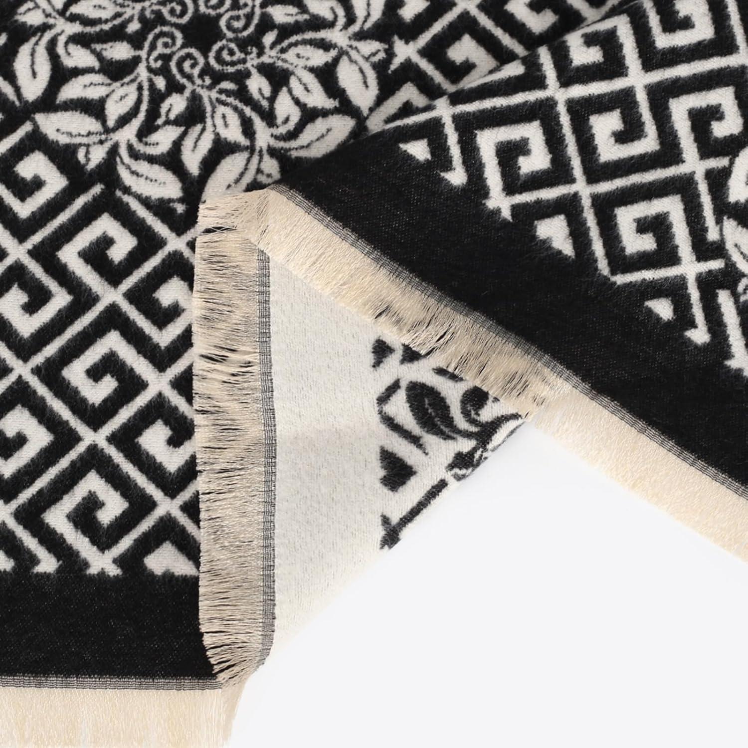 imageEXTREE Womens Scarf Wrap Soft ampamp Warm Shawl Lightweight SkinFriendly Versatile for All Seasons Holiday Gift IdeaBlack One