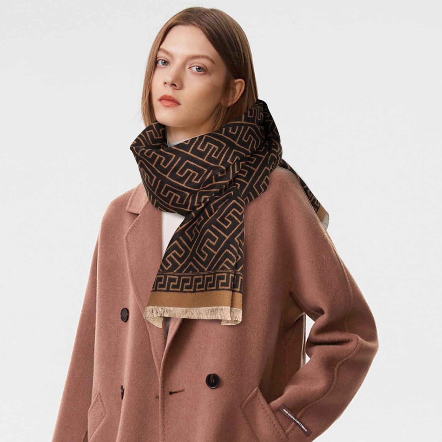 imageEXTREE Womens Scarf Wrap Soft ampamp Warm Shawl Lightweight SkinFriendly Versatile for All Seasons Holiday Gift IdeaBrown