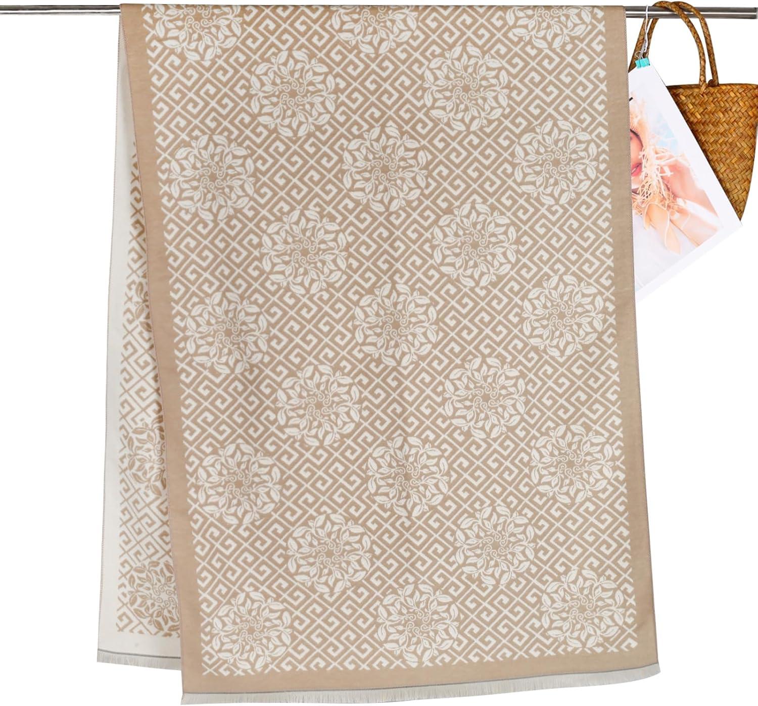 imageEXTREE Womens Scarf Wrap Soft ampamp Warm Shawl Lightweight SkinFriendly Versatile for All Seasons Holiday Gift IdeaKhaki