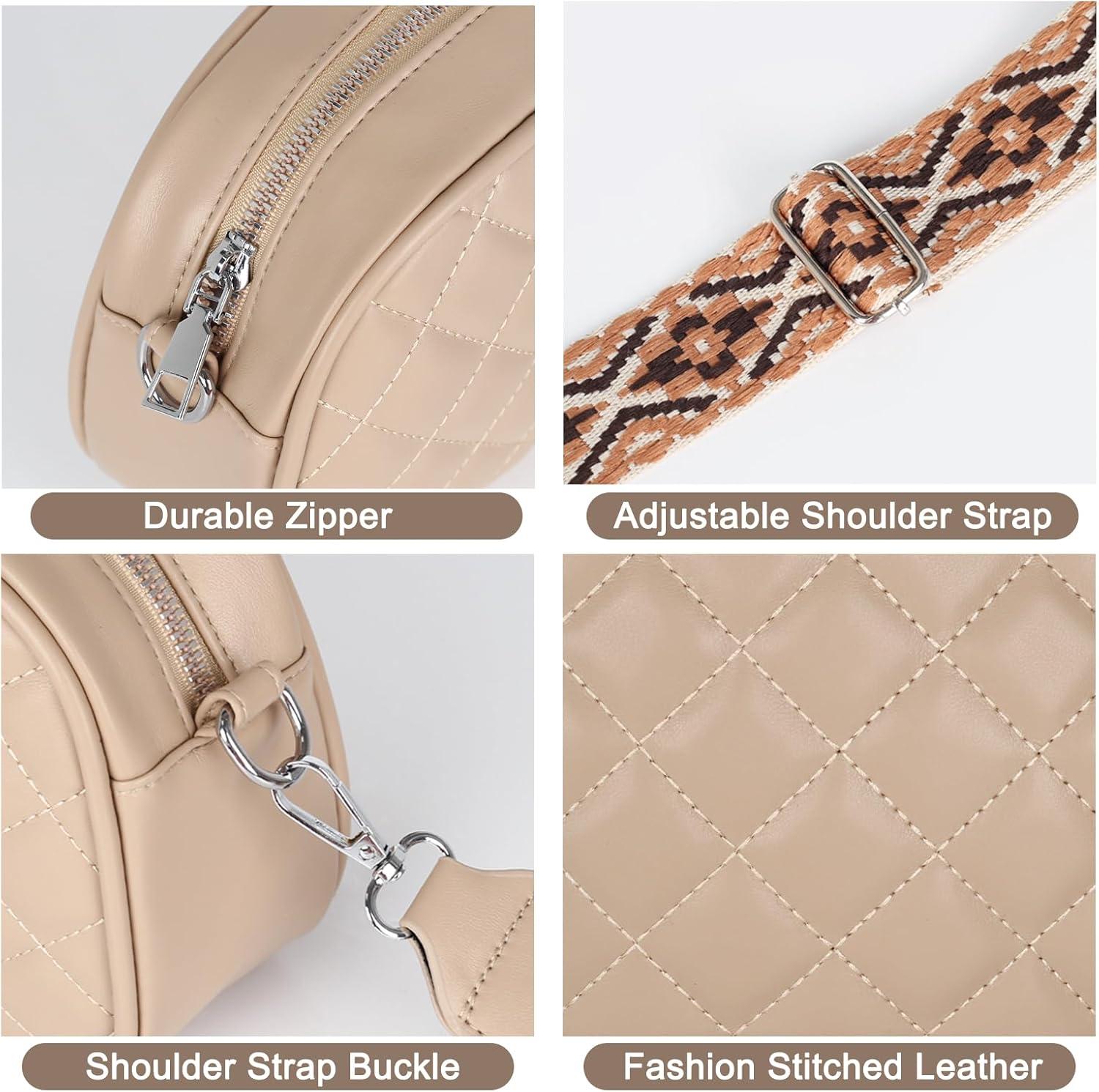 imageEXTREE crossbody Bags for WomenTrendy Shoulder Vegan Leather Handbags Satchel Purse with Adjustable Wide Vintage StrapAfpink