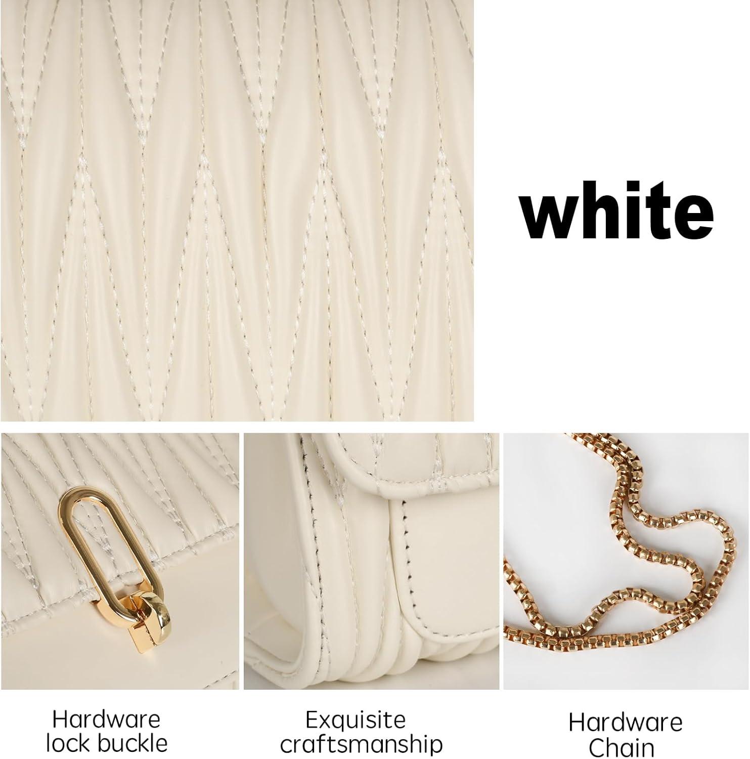 imageEXTREE crossbody Bags for WomenTrendy Shoulder Vegan Leather Handbags Satchel Purse with Adjustable Wide Vintage StrapAjbeigegold