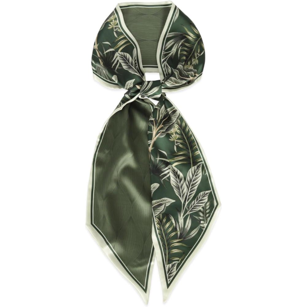 imageEXTREE Satin Scarf Mulberry Silk Printed Head Wrap Hair Band 7quotquot x 59quotquotA006