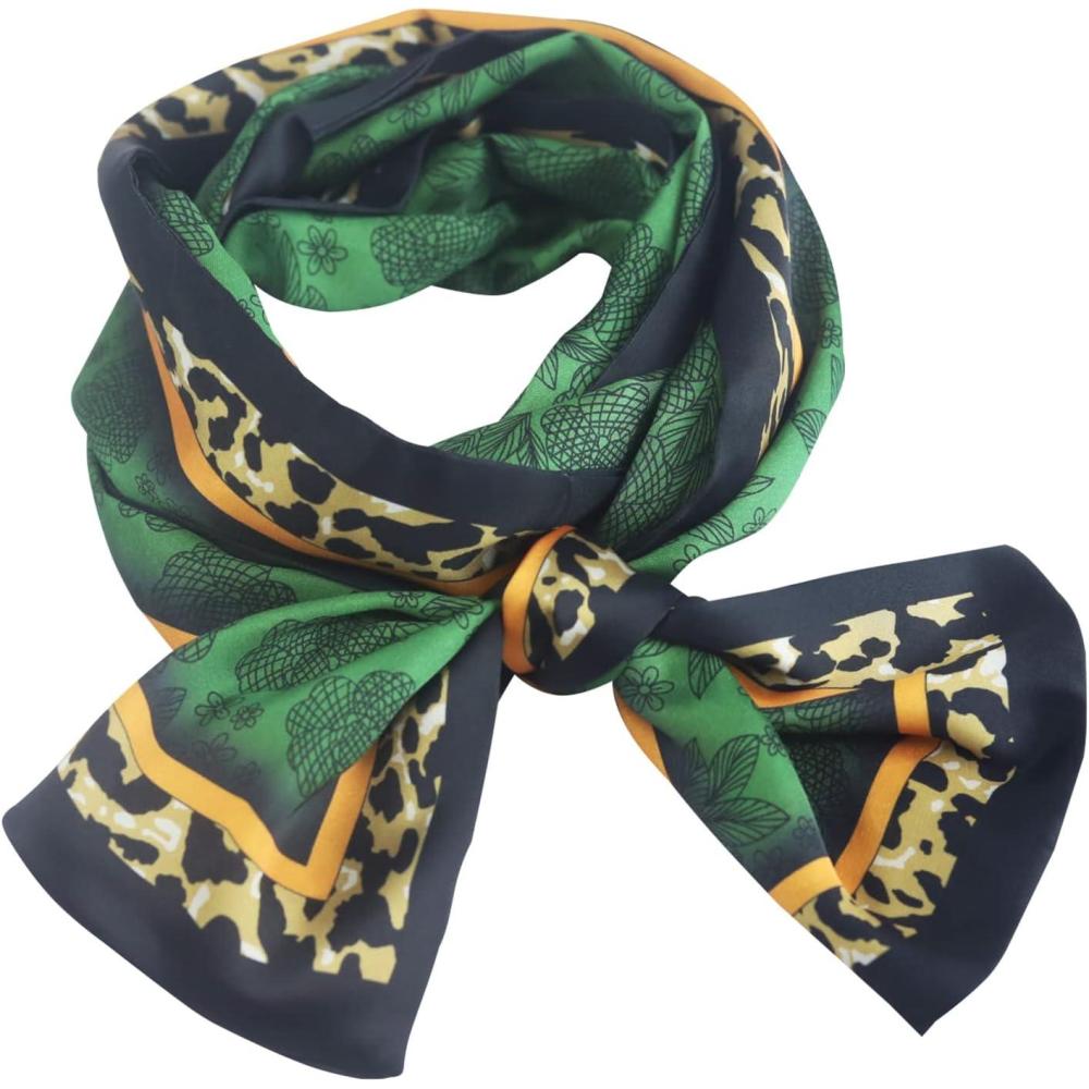 imageEXTREE Satin Scarf Mulberry Silk Printed Head Wrap Hair Band 7quotquot x 59quotquotA026