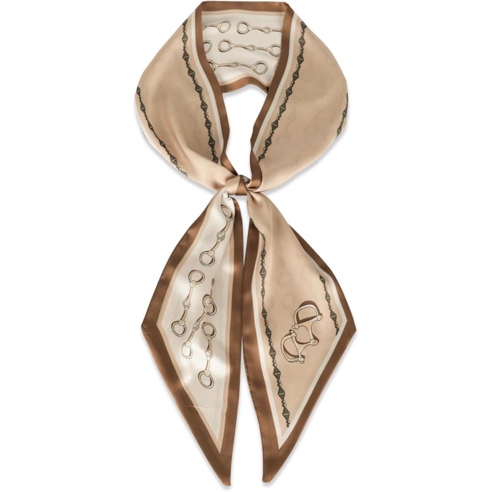 imageEXTREE Satin Scarf Mulberry Silk Printed Head Wrap Hair Band 7quotquot x 59quotquotA038