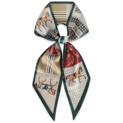 imageEXTREE Satin Scarf Mulberry Silk Printed Head Wrap Hair Band 7quotquot x 59quotquotA085