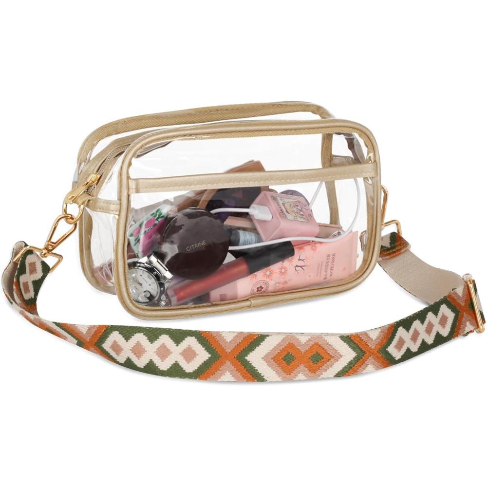 imageEXTREE crossbody Bags for WomenTrendy Shoulder Vegan Leather Handbags Satchel Purse with Adjustable Wide Vintage StrapAoorangetransparent