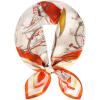 imageEXTREE 100 Pure Mulberry Silk Scarf Fashion Hair for Women Scarf Lightweight Square Neckerchief 275 275 inchesBalance Wagon Orange