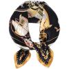 imageEXTREE 100 Pure Mulberry Silk Scarf Fashion Hair for Women Scarf Lightweight Square Neckerchief 275 275 inchesBlack Horse and Carriage