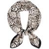 imageEXTREE 100 Pure Mulberry Silk Scarf Fashion Hair for Women Scarf Lightweight Square Neckerchief 275 275 inchesBlack and White Rose