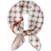 imageEXTREE 100 Pure Mulberry Silk Scarf Fashion Hair for Women Scarf Lightweight Square Neckerchief 275 275 inchesCarriage Brown Ring Buckle