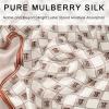 imageEXTREE 100 Pure Mulberry Silk Scarf Fashion Hair for Women Scarf Lightweight Square Neckerchief 275 275 inchesCarriage Brown Ring Buckle