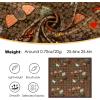 imageEXTREE 100 Pure Mulberry Silk Scarf Fashion Hair for Women Scarf Lightweight Square Neckerchief 275 275 inchesCartoon Graffiti