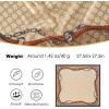 imageEXTREE 100 Pure Mulberry Silk Scarf Fashion Hair for Women Scarf Lightweight Square Neckerchief 275 275 inchesChain Brown