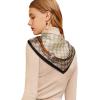 imageEXTREE 100 Pure Mulberry Silk Scarf Fashion Hair for Women Scarf Lightweight Square Neckerchief 275 275 inchesChain Brown