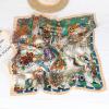 imageEXTREE 100 Pure Mulberry Silk Scarf Fashion Hair for Women Scarf Lightweight Square Neckerchief 275 275 inchesColorful Animal Apricot