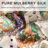 imageEXTREE 100 Pure Mulberry Silk Scarf Fashion Hair for Women Scarf Lightweight Square Neckerchief 275 275 inchesColorful Animal Apricot