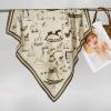 imageEXTREE 100 Pure Mulberry Silk Scarf Fashion Hair for Women Scarf Lightweight Square Neckerchief 275 275 inchesCream Horse