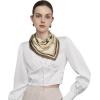 imageEXTREE 100 Pure Mulberry Silk Scarf Fashion Hair for Women Scarf Lightweight Square Neckerchief 275 275 inchesCream Horse