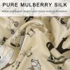 imageEXTREE 100 Pure Mulberry Silk Scarf Fashion Hair for Women Scarf Lightweight Square Neckerchief 275 275 inchesCream Horse