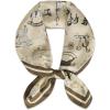 imageEXTREE 100 Pure Mulberry Silk Scarf Fashion Hair for Women Scarf Lightweight Square Neckerchief 275 275 inchesCream Horse