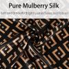 imageEXTREE 100 Pure Mulberry Silk Scarf Fashion Hair for Women Scarf Lightweight Square Neckerchief 275 275 inchesDark Brown
