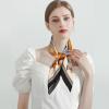 imageEXTREE 100 Pure Mulberry Silk Scarf Fashion Hair for Women Scarf Lightweight Square Neckerchief 275 275 inchesEight Horses