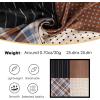imageEXTREE 100 Pure Mulberry Silk Scarf Fashion Hair for Women Scarf Lightweight Square Neckerchief 275 275 inchesFour Grid Splicing