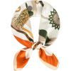 imageEXTREE 100 Pure Mulberry Silk Scarf Fashion Hair for Women Scarf Lightweight Square Neckerchief 275 275 inchesGorgeous Orange Coffee