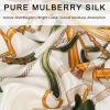 imageEXTREE 100 Pure Mulberry Silk Scarf Fashion Hair for Women Scarf Lightweight Square Neckerchief 275 275 inchesGorgeous Orange Coffee