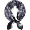 imageEXTREE 100 Pure Mulberry Silk Scarf Fashion Hair for Women Scarf Lightweight Square Neckerchief 275 275 inchesGray Blue Carriage