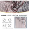 imageEXTREE 100 Pure Mulberry Silk Scarf Fashion Hair for Women Scarf Lightweight Square Neckerchief 275 275 inchesGray Stitching Totem