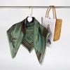imageEXTREE 100 Pure Mulberry Silk Scarf Fashion Hair for Women Scarf Lightweight Square Neckerchief 275 275 inchesGreen Indian