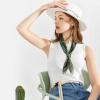 imageEXTREE 100 Pure Mulberry Silk Scarf Fashion Hair for Women Scarf Lightweight Square Neckerchief 275 275 inchesGreen Indian