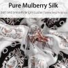 imageEXTREE 100 Pure Mulberry Silk Scarf Fashion Hair for Women Scarf Lightweight Square Neckerchief 275 275 inchesHandsome Horse Gray Spike