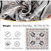 imageEXTREE 100 Pure Mulberry Silk Scarf Fashion Hair for Women Scarf Lightweight Square Neckerchief 275 275 inchesHandsome Horse Gray Spike