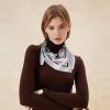 imageEXTREE 100 Pure Mulberry Silk Scarf Fashion Hair for Women Scarf Lightweight Square Neckerchief 275 275 inchesHandsome Horse Gray Spike