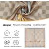 imageEXTREE 100 Pure Mulberry Silk Scarf Fashion Hair for Women Scarf Lightweight Square Neckerchief 275 275 inchesLattice Gold Cabinet Powder
