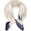 imageEXTREE 100 Pure Mulberry Silk Scarf Fashion Hair for Women Scarf Lightweight Square Neckerchief 275 275 inchesLf Beige Blue Edge