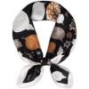 imageEXTREE 100 Pure Mulberry Silk Scarf Fashion Hair for Women Scarf Lightweight Square Neckerchief 275 275 inchesLing Luo Black Ball