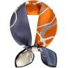 imageEXTREE 100 Pure Mulberry Silk Scarf Fashion Hair for Women Scarf Lightweight Square Neckerchief 275 275 inchesLove Ring Belt Orange