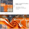 imageEXTREE 100 Pure Mulberry Silk Scarf Fashion Hair for Women Scarf Lightweight Square Neckerchief 275 275 inchesLove Ring Belt Orange
