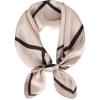 imageEXTREE 100 Pure Mulberry Silk Scarf Fashion Hair for Women Scarf Lightweight Square Neckerchief 275 275 inchesMilk Tea Color Silky Plaid