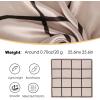 imageEXTREE 100 Pure Mulberry Silk Scarf Fashion Hair for Women Scarf Lightweight Square Neckerchief 275 275 inchesMilk Tea Color Silky Plaid