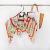 imageEXTREE 100 Pure Mulberry Silk Scarf Fashion Hair for Women Scarf Lightweight Square Neckerchief 275 275 inchesNew Car Orange