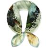 imageEXTREE 100 Pure Mulberry Silk Scarf Fashion Hair for Women Scarf Lightweight Square Neckerchief 275 275 inchesOil Painting Girl Green