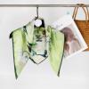 imageEXTREE 100 Pure Mulberry Silk Scarf Fashion Hair for Women Scarf Lightweight Square Neckerchief 275 275 inchesOil Painting Green