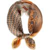 imageEXTREE 100 Pure Mulberry Silk Scarf Fashion Hair for Women Scarf Lightweight Square Neckerchief 275 275 inchesOrange Brown and Beige Horse Racing Totem